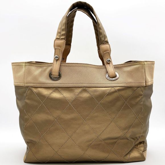 Chanel Paris Bag Coated Biarritz Gold - Picture 1 of 10